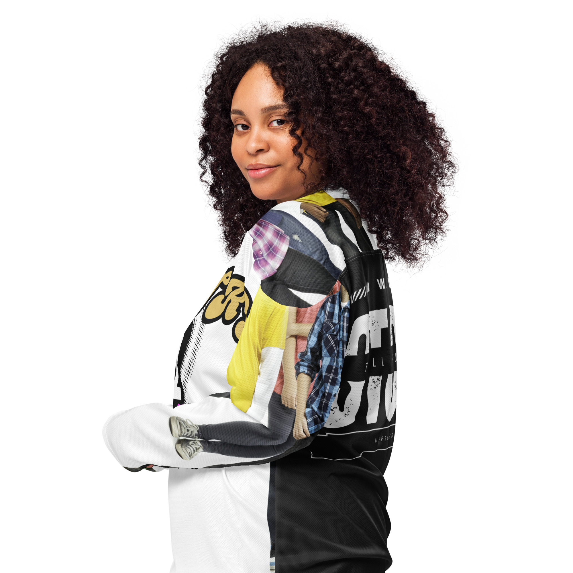 All Over Print Recycled Hockey Fan Jersey White Left 69cb51fc336e7